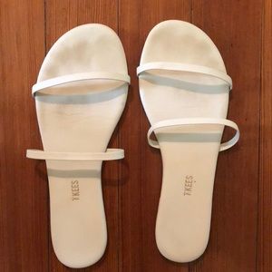 Beautiful white TKEES sandals - size 11